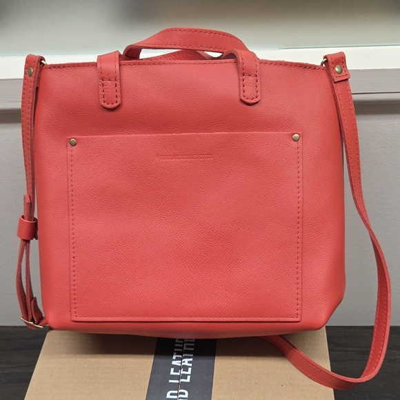Portland Leather Red Crossbody Bag - Picture 1 of 3